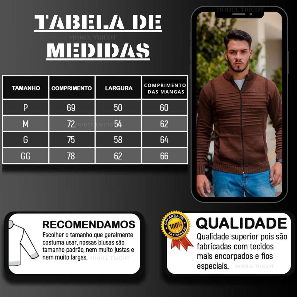 Suéter over-side masculino gola alta